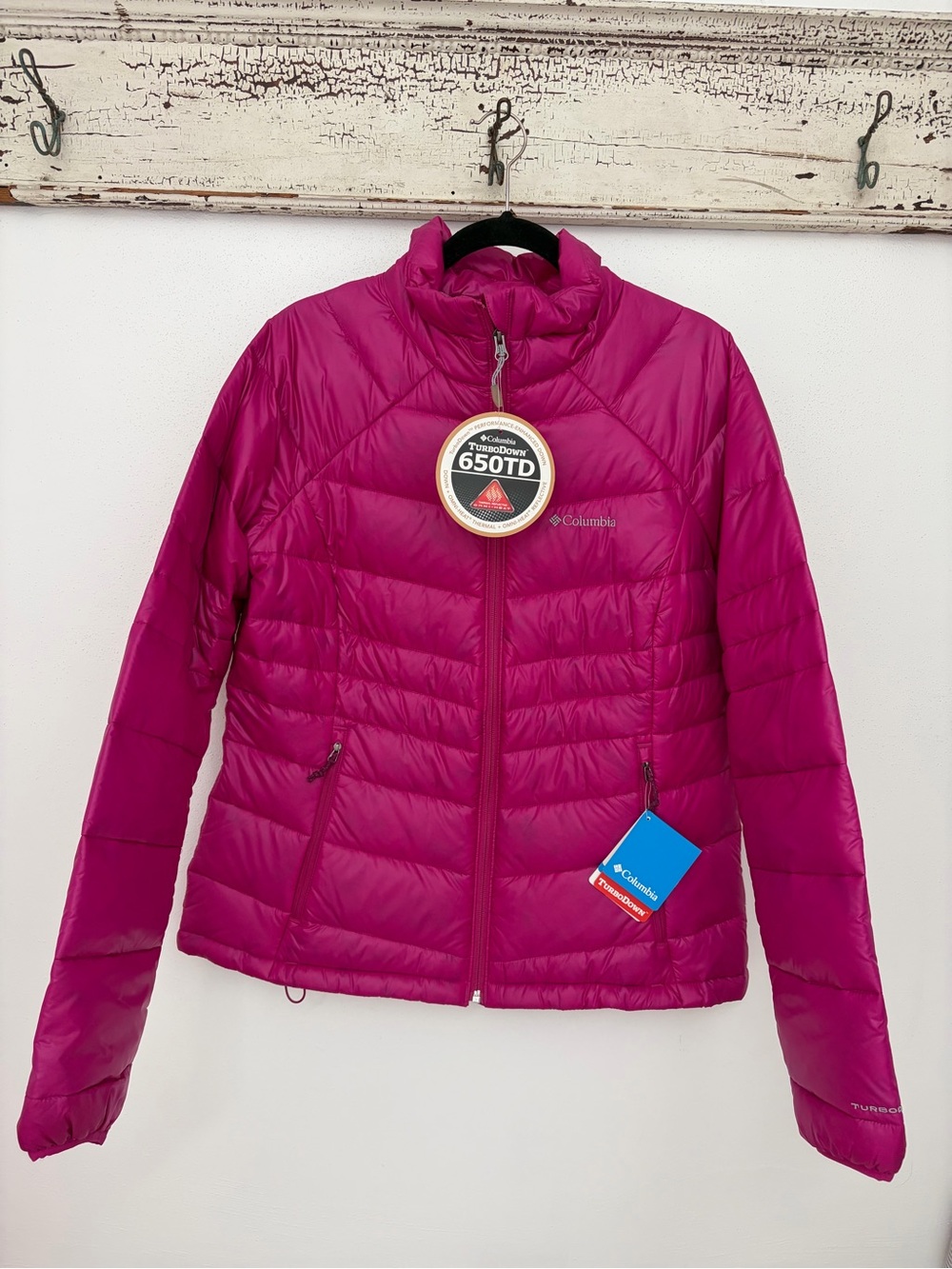 Columbia Women's Bright Magenta Packable Down Puffer Jacket